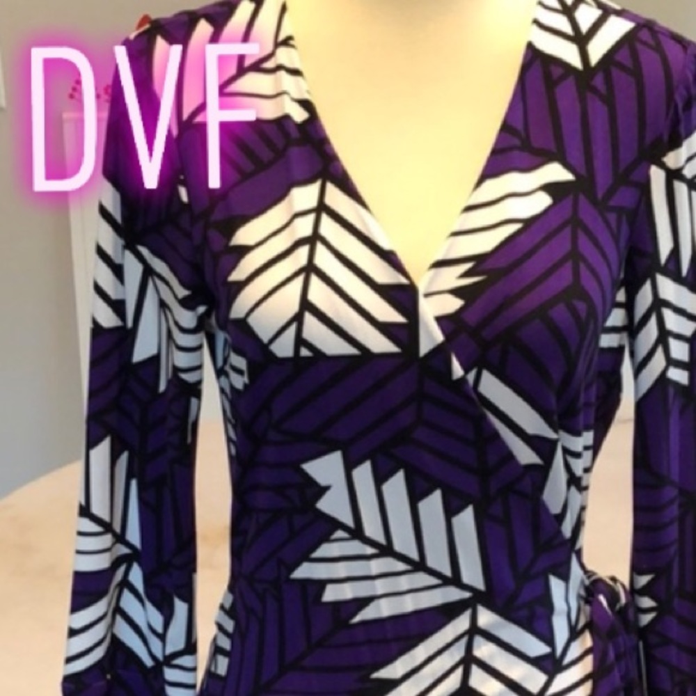 👗 Diane Von Furstenberg ARROW FEATHER Wrap Dresss